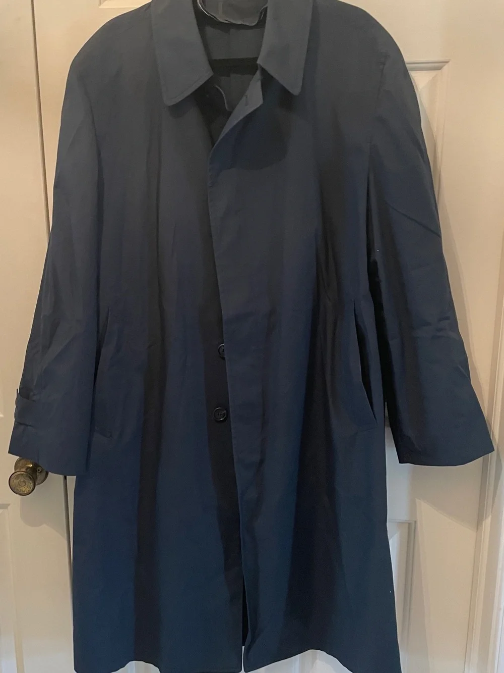 London Fog Men's Navy Trench Coat